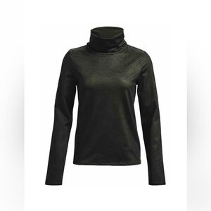 Under Armour Women Cold Weather Funnel Neck Large Dark Green Turtleneck Sweater